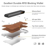 BUGOLINI CORIUM-X - Aviation Wallet With RFID + Bottle Opener - Credit Card Case - Brown - Image 4
