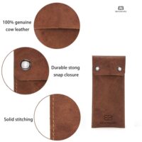 BUGOLINI ANTIQUS - Vintage Leather Watch Holder - Storage Pouch for Watches - Genuine Leather - Light Brown - Image 3