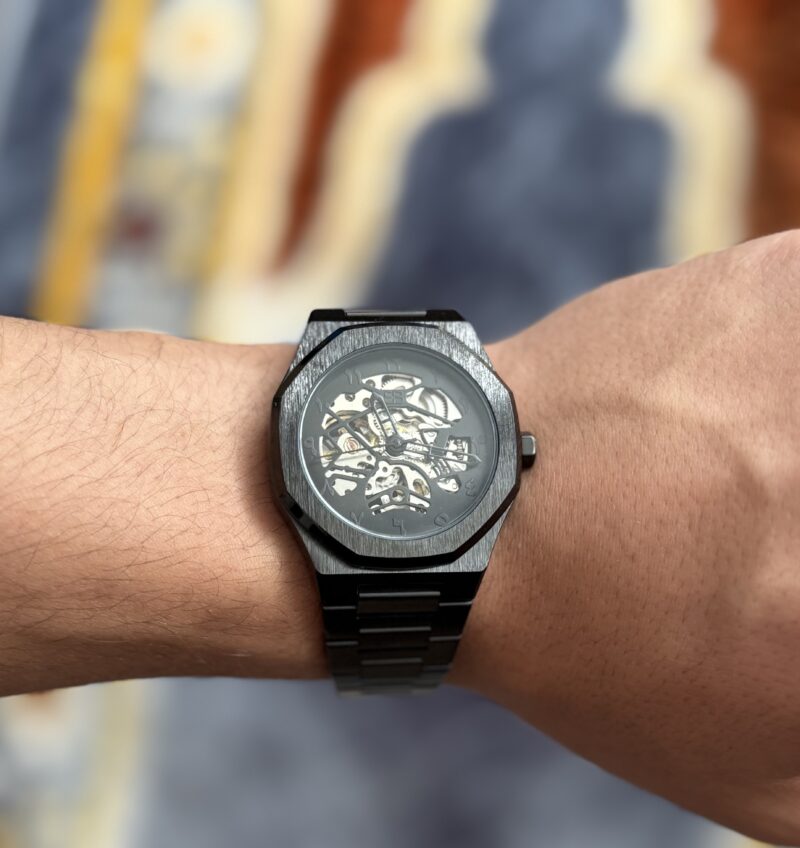 BUGOLINI® VENIVIDI Steel - 44mm Automatic Luxury Steel Watch - Midnight black For Men - Image 7