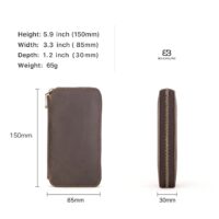 BUGOLINI Antiqus2 - Double Watch Case Bag Holder - Vintage Leather with Zipper Pouch - Image 3