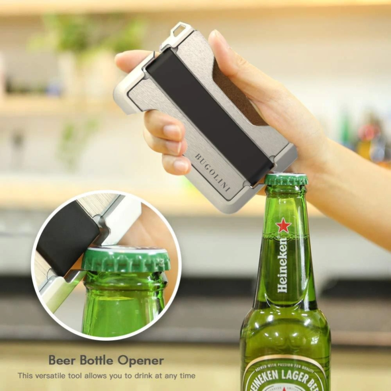 BUGOLINI CORIUM-X - Aviation Wallet With RFID + Bottle Opener - Credit Card Case - Brown - Image 6