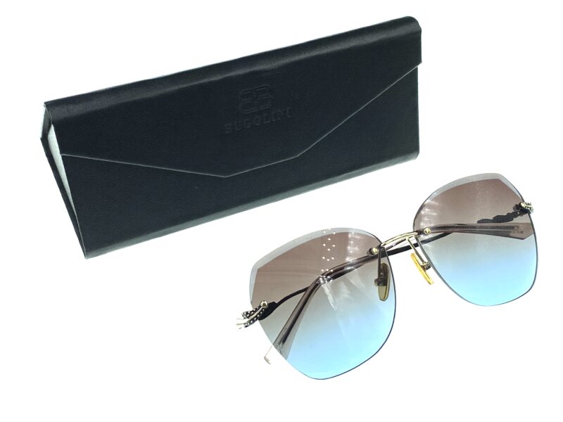 BUGOLINI® Solis - Designer Sunglasses for Women - Polarized - UV400 - Black / Blue - Eyes Visible - Image 5