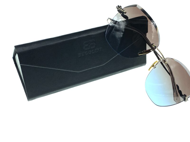 BUGOLINI® Solis - Designer Sunglasses for Women - Polarized - UV400 - Black / Blue - Eyes Visible - Image 4
