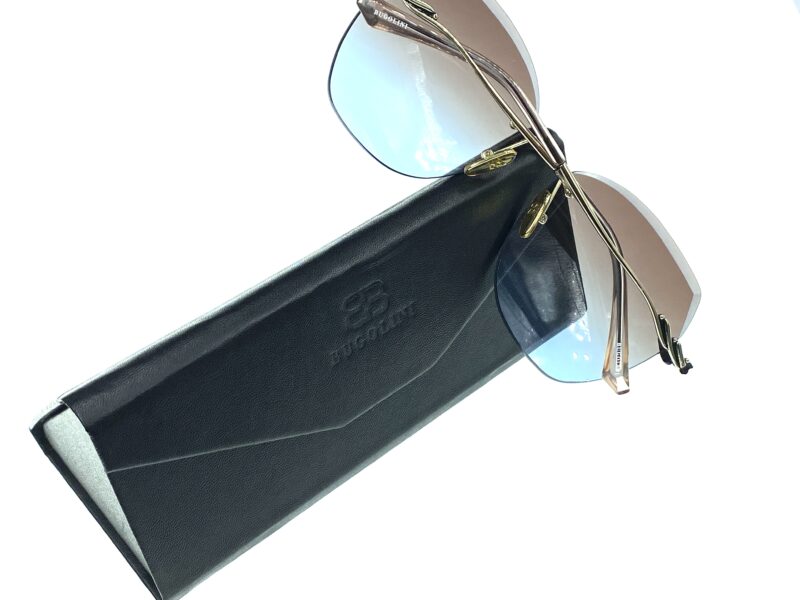 BUGOLINI® Solis - Designer Sunglasses for Women - Polarized - UV400 - Black / Blue - Eyes Visible - Image 6