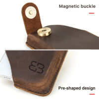 BUGOLINI® Felis - Portable Phone Holder for Men - Genuine Leather - Smartphone up to 6.7 inch - Brown - Image 6