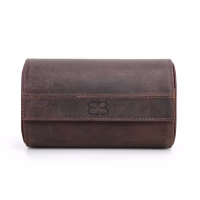 BUGOLINI ANTIQUS10 - Double Watch Holder - Leather Watch Holder with Button Closure - Suitable for 2 Watches - Image 2