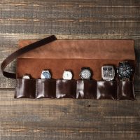 BUGOLINI ANTIQUS4 - Leather Watch Box with 6 Slots - Retro Watch Holder - Genuine Leather - Image 2