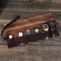 BUGOLINI ANTIQUS4 - Leather Watch Box with 6 Slots - Retro Watch Holder - Genuine Leather - Image 5