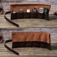 BUGOLINI ANTIQUS4 - Leather Watch Box with 6 Slots - Retro Watch Holder - Genuine Leather - Image 6