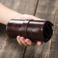 BUGOLINI ANTIQUS4 - Leather Watch Box with 6 Slots - Retro Watch Holder - Genuine Leather - Image 9