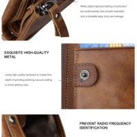 BUGOLINI VINDICI - Wallet with Genuine leather and RFID protection - Compact & Extended Double Zipper Wallet - Image 3