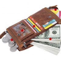 BUGOLINI VINDICI - Wallet with Genuine leather and RFID protection - Compact & Extended Double Zipper Wallet - Image 11