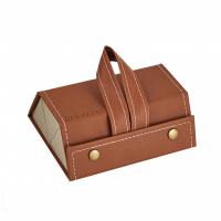 BUGOLINI Octavius2 - Glasses Holder - Pu Leather Glasses Holder with Press Studs Closure - Suitable for 3 Glasses