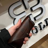 BUGOLINI® ACE – Leather Glasses Case – Genuine Leather Glasses Holder – Button Closure – Dark Brown - Image 10