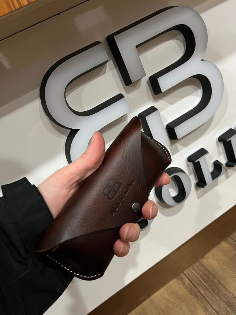 BUGOLINI® ACE – Leather Glasses Case – Genuine Leather Glasses Holder – Button Closure – Dark Brown - Image 10