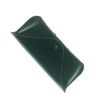 BUGOLINI® ACE – Leather Glasses Case – Genuine Leather Glasses Holder – Button Closure – Dark Brown - Image 2