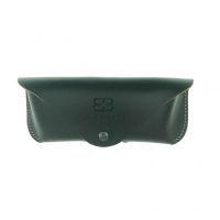 BUGOLINI® ACE – Leather Glasses Case – Genuine Leather Glasses Holder – Button Closure – Dark Brown - Image 3