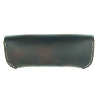 BUGOLINI® ACE – Leather Glasses Case – Genuine Leather Glasses Holder – Button Closure – Dark Brown - Image 7