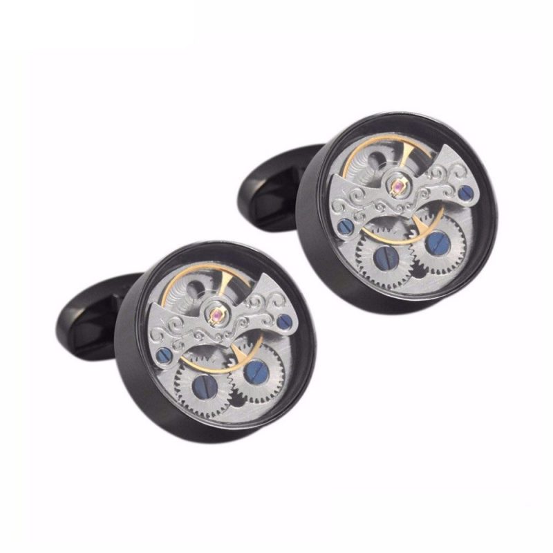 BUGOLINI CUFF V2 - Tourbillon Mechanical Cufflinks With Rotating Parts - DESIGNER CUFFLINKS - Environmentally Friendly Material - Suitable For Any Suit - Image 4