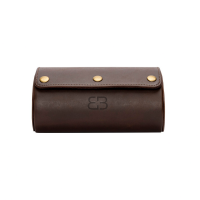 BUGOLINI ANTIQUS8 – 2 Slots Leather Watch Holder With Button Clasp - Retro Watch Holder - Genuine Leather - Coffee - Image 8