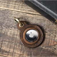 BUGOLINI ISAIAS - Genuine Leather Airtag Case - Case - Protective Cover - Case - Suitable for Apple Airtag - Coffee - Image 3