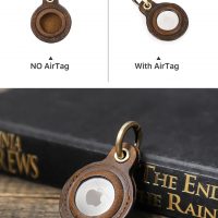 BUGOLINI ISAIAS - Genuine Leather Airtag Case - Case - Protective Cover - Case - Suitable for Apple Airtag - Coffee - Image 4