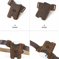 BUGOLINI SILAS - Portable Phone Holder For Men - Genuine Leather - Smartphone up to 6.1 inch - Coffee - Image 10