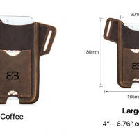 BUGOLINI SILAS - Portable Phone Holder For Men - Genuine Leather - Smartphone up to 6.1 inch - Coffee - Image 3