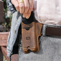 BUGOLINI SILAS - Portable Phone Holder For Men - Genuine Leather - Smartphone up to 6.1 inch - Coffee - Image 7