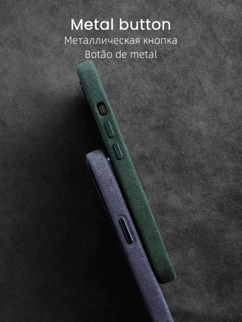 BUGOLINI Alcan-X - Magnetic Alcantara Case Cover Suitable for iPhone 14 - 9002 Alcantara Italy - Image 10