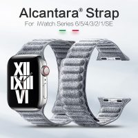 BUGOLINI Atomus – Watch Strap With Magnetic Closure Made Of Alcantara – Suitable For iWatch 42, 44 En 45MM – Light Grey - Image 3