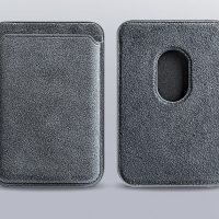 BUGOLINI Magnus - Magnetische Alcantara Pasjes Houder – Magsafe - Alcantara Italy – Grijs - Image 4