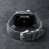 BUGOLINI Versus - Watch Strap With Buckle Clasp Made Of Alcantara - Suitable For iWatch 42, 44 En 45MM - Black - Image 4
