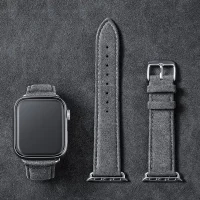 BUGOLINI Versus - Watch Strap With Buckle Clasp Made Of Alcantara - Suitable For iWatch 42, 44 En 45MM - Black - Image 5