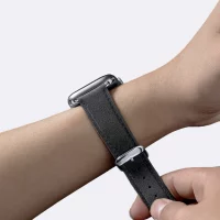 BUGOLINI Versus - Watch Strap With Buckle Clasp Made Of Alcantara - Suitable For iWatch 42, 44 En 45MM - Black - Image 6