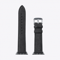 BUGOLINI Versus - Watch Strap With Buckle Clasp Made Of Alcantara - Suitable For iWatch 42, 44 En 45MM - Black - Image 2