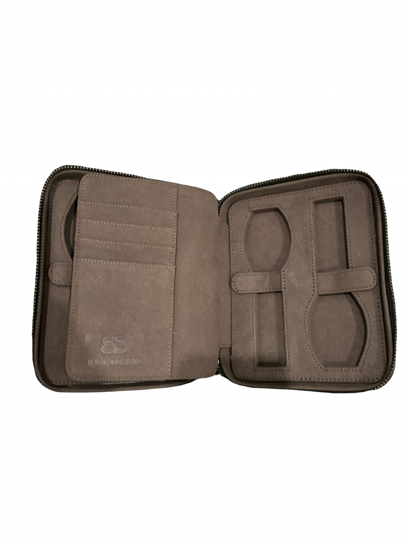 BUGOLINI Caia - Multifunctional Watch Holder - With Slots For 4 Cards And 1 Slot For Passport - Genuine Leather - Brown - Image 14