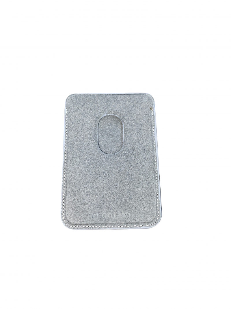 BUGOLINI Magnus - Magnetische Alcantara Pasjes Houder – Magsafe - Alcantara Italy – Grijs - Image 5
