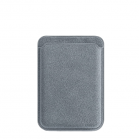 BUGOLINI Magnus - Magnetische Alcantara Pasjes Houder – Magsafe - Alcantara Italy – Grijs