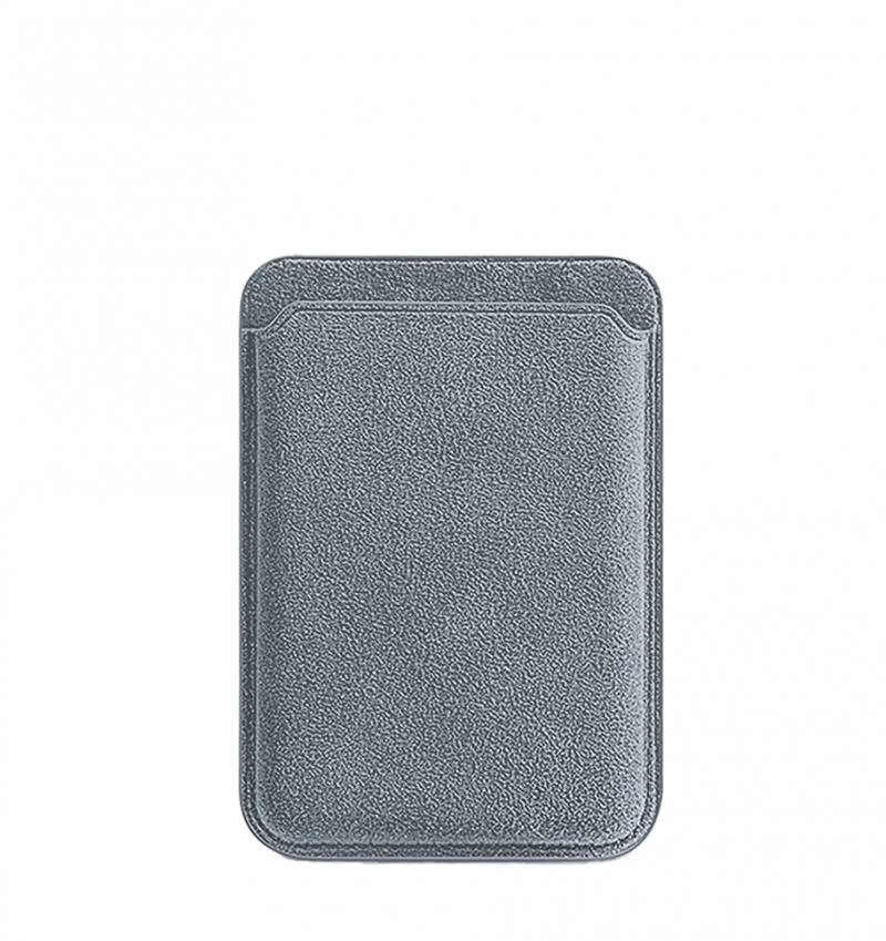 BUGOLINI Magnus - Magnetische Alcantara Pasjes Houder – Magsafe - Alcantara Italy – Grijs
