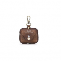 BUGOLINI Nero - Genuine Leather Cover - Handmade - Protective Cover - Case - Suitable for Apple Airpods 3 / Airpods Pro - Coffee