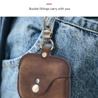 BUGOLINI Nero - Genuine Leather Cover - Handmade - Protective Cover - Case - Suitable for Apple Airpods 3 / Airpods Pro - Coffee - Image 13