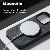 BUGOLINI Alcan-X - Magnetic Alcantara Case Cover Suitable for iPhone 13 Pro MAX - 9002 Alcantara Italy - Cyan - Image 9