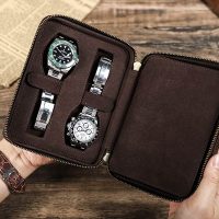 BUGOLINI Caia - Multifunctional Watch Holder - With Slots For 4 Cards And 1 Slot For Passport - Genuine Leather - Brown - Image 6