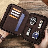 BUGOLINI Caia - Multifunctional Watch Holder - With Slots For 4 Cards And 1 Slot For Passport - Genuine Leather - Brown - Image 8