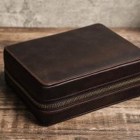BUGOLINI Caia - Multifunctional Watch Holder - With Slots For 4 Cards And 1 Slot For Passport - Genuine Leather - Brown - Image 3