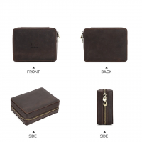 BUGOLINI Caia - Multifunctional Watch Holder - With Slots For 4 Cards And 1 Slot For Passport - Genuine Leather - Brown - Image 4