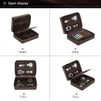 BUGOLINI Caia - Multifunctional Watch Holder - With Slots For 4 Cards And 1 Slot For Passport - Genuine Leather - Brown - Image 5
