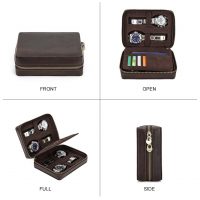 BUGOLINI Caia - Multifunctional Watch Holder - With Slots For 4 Cards And 1 Slot For Passport - Genuine Leather - Brown - Image 10