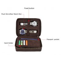 BUGOLINI Caia - Multifunctional Watch Holder - With Slots For 4 Cards And 1 Slot For Passport - Genuine Leather - Brown - Image 11